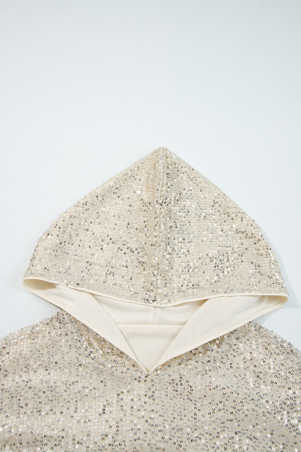 Threaded Pear Stella Stream Sequin Hooded Long Sleeve Top