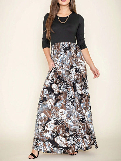 Elegant Stripe Maxi Dress With Side Pockets Versatile Summer Dress For Women