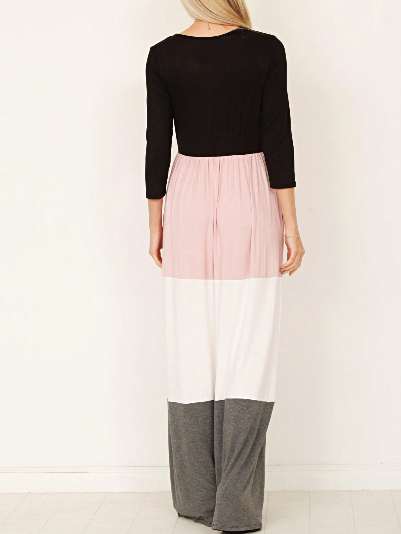 Elegant Stripe Maxi Dress With Side Pockets Versatile Summer Dress For Women