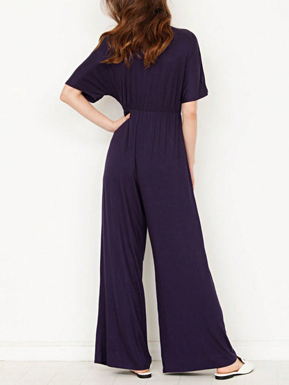 Boho  Retro 60's Romper Stripe Shorts Short Sleeve With Sash Jumpsuit