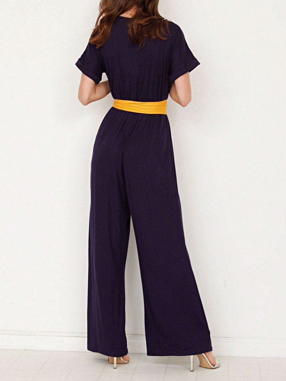 Boho  Retro 60's Romper Stripe Shorts Short Sleeve With Sash Jumpsuit