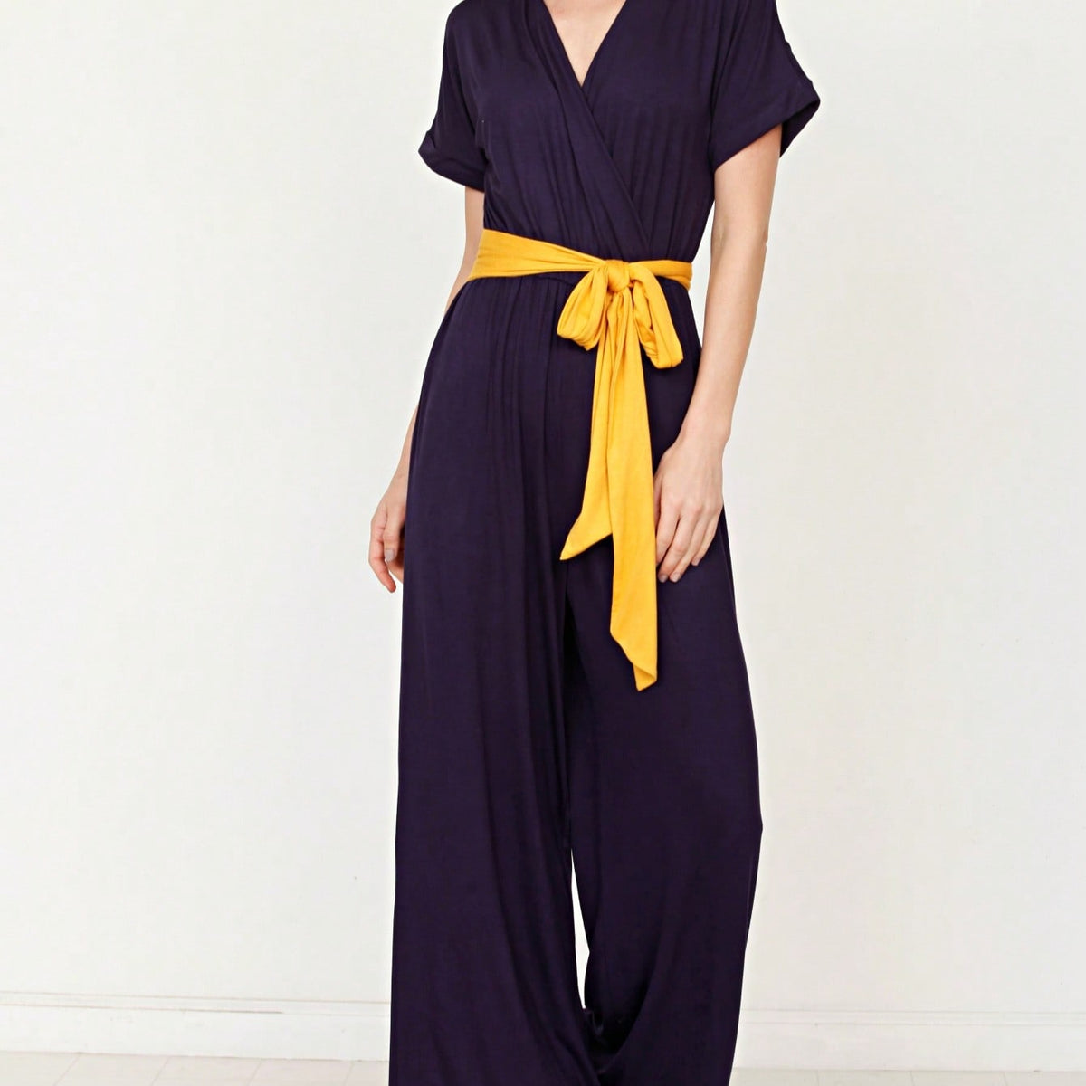 Boho  Retro 60's Romper Stripe Shorts Short Sleeve With Sash Jumpsuit