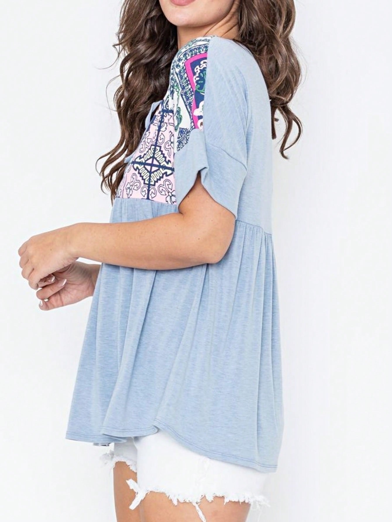 Pink Navy Charcoal Sage Polka Dot Half Dolman Sleeve Tunic High And Low  Batwing Top For Leggings And Shorts  S To 3XL Plus