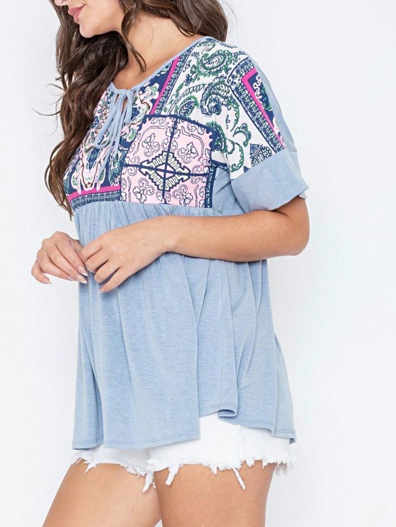 Pink Navy Charcoal Sage Polka Dot Half Dolman Sleeve Tunic High And Low  Batwing Top For Leggings And Shorts  S To 3XL Plus