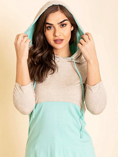 Black White Pink Mint Color Block 3/4 Sleeve Top Shirt Blouse | S-3X