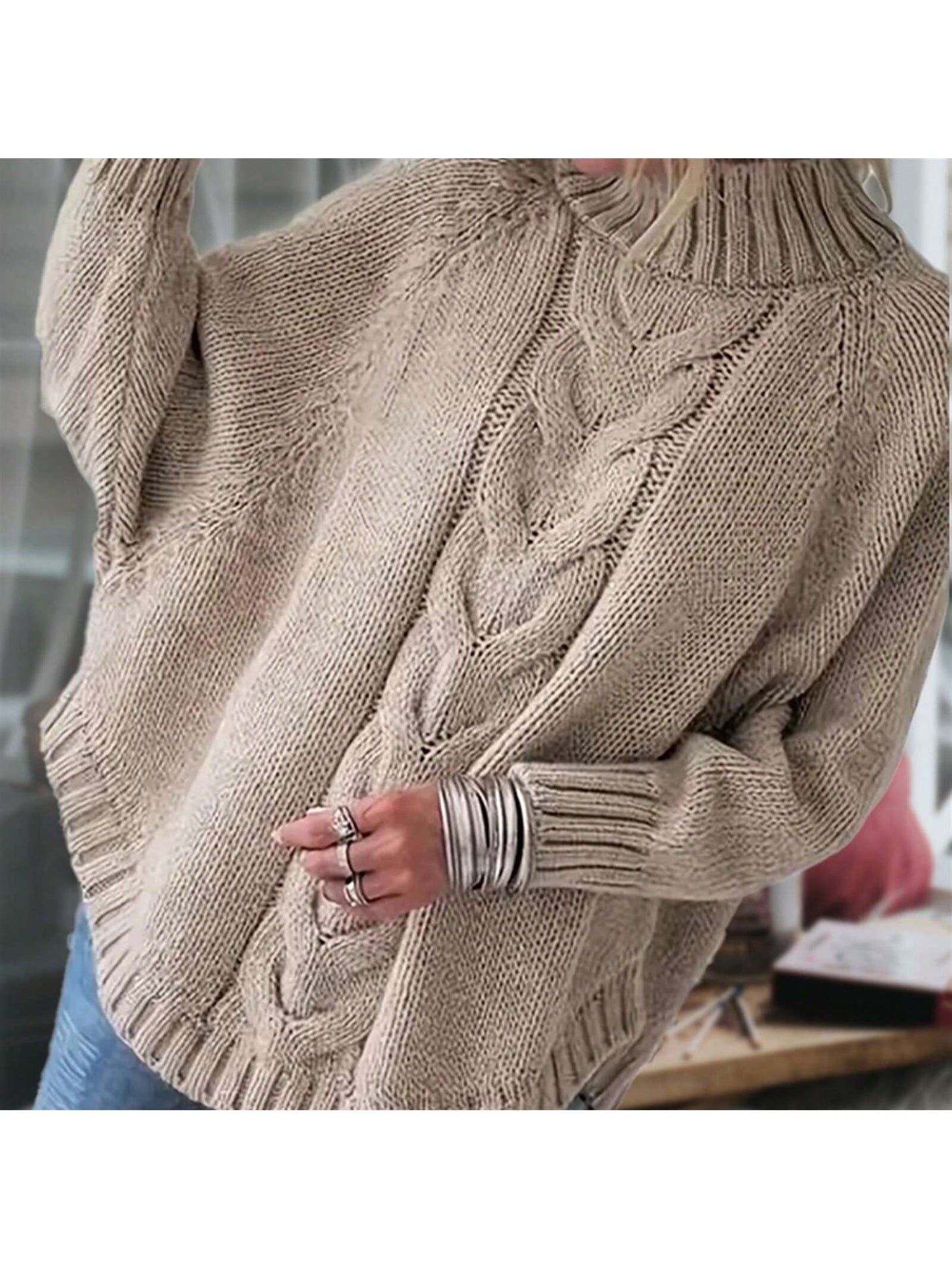 Boho Retro Vintage 60's  Drop Shoulder Wide Kimono Camouflage Marble Acid Sleeve Stripe Eyelet Overs Sized  Sweater Knit Hood Pullover Hodie