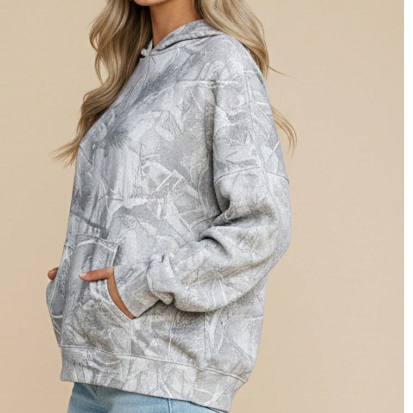 Boho Retro Vintage 60's  Drop Shoulder Wide Kimono Camouflage Marble Acid Sleeve Stripe Eyelet Overs Sized  Sweater Knit Hood Pullover Hodie