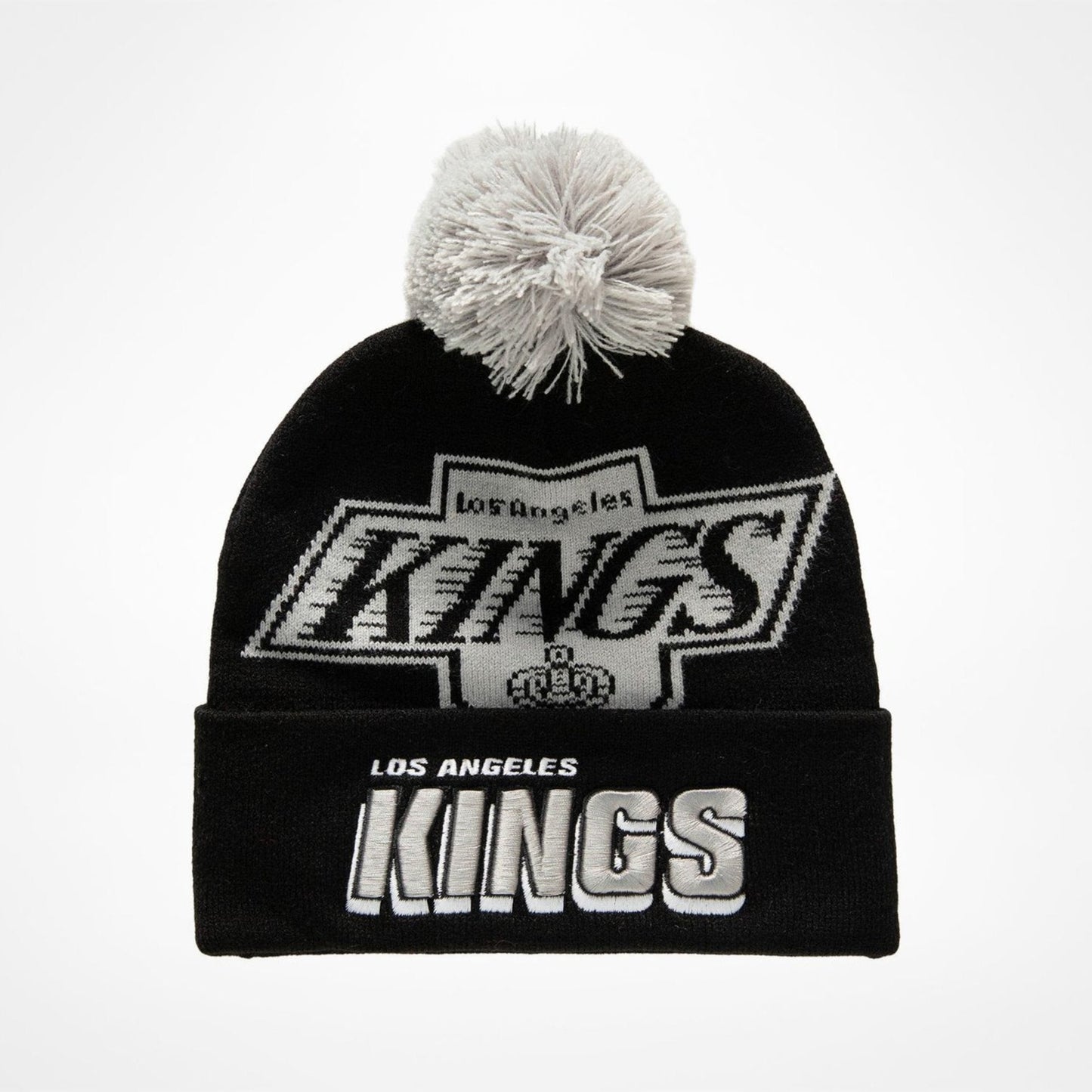 Men's Mitchell & Ness Nhl Punch Out Pom Knit Kings