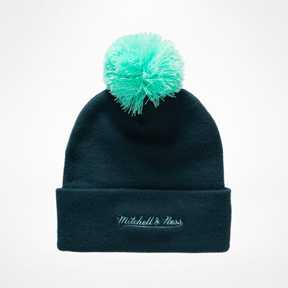 Mitchell & Ness Men's NHL Punch Out Pom Knit Kraken Knit Hat