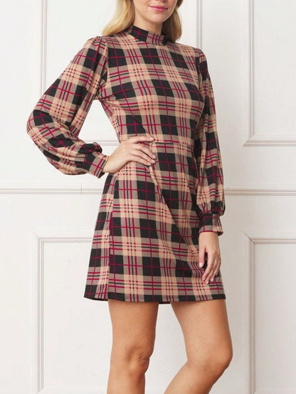 Boho Retro Black Navy Contrast Floral Aline Mini Dress