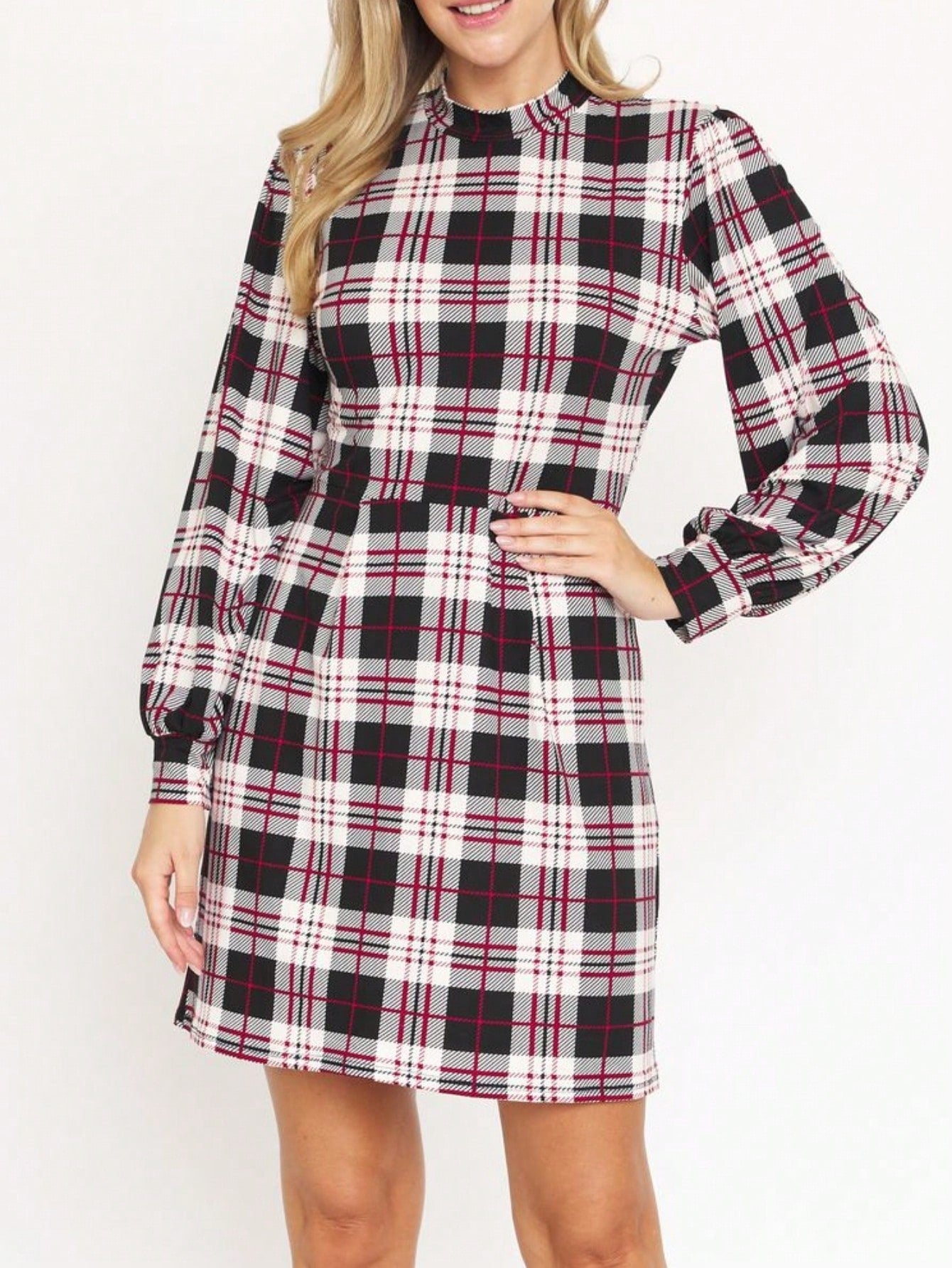 Boho Retro Black Navy Contrast Floral Aline Mini Dress