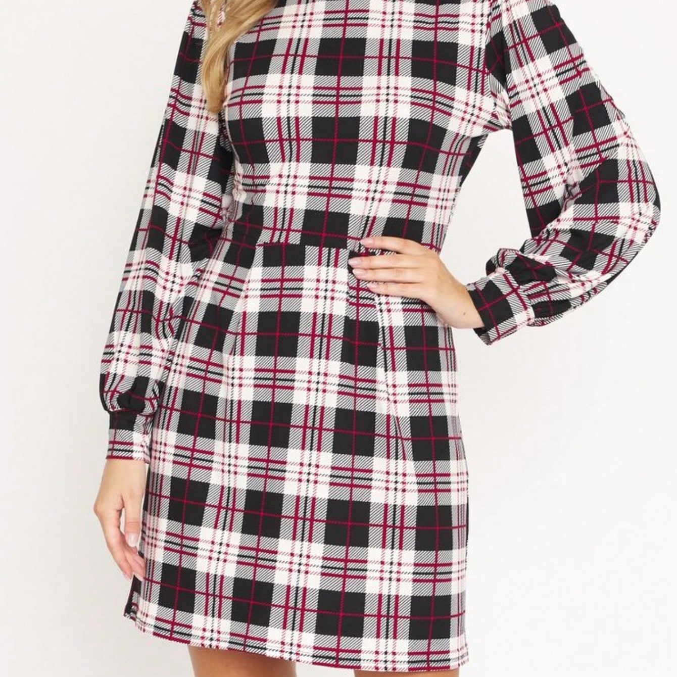 Boho Retro Black Navy Contrast Floral Aline Mini Dress