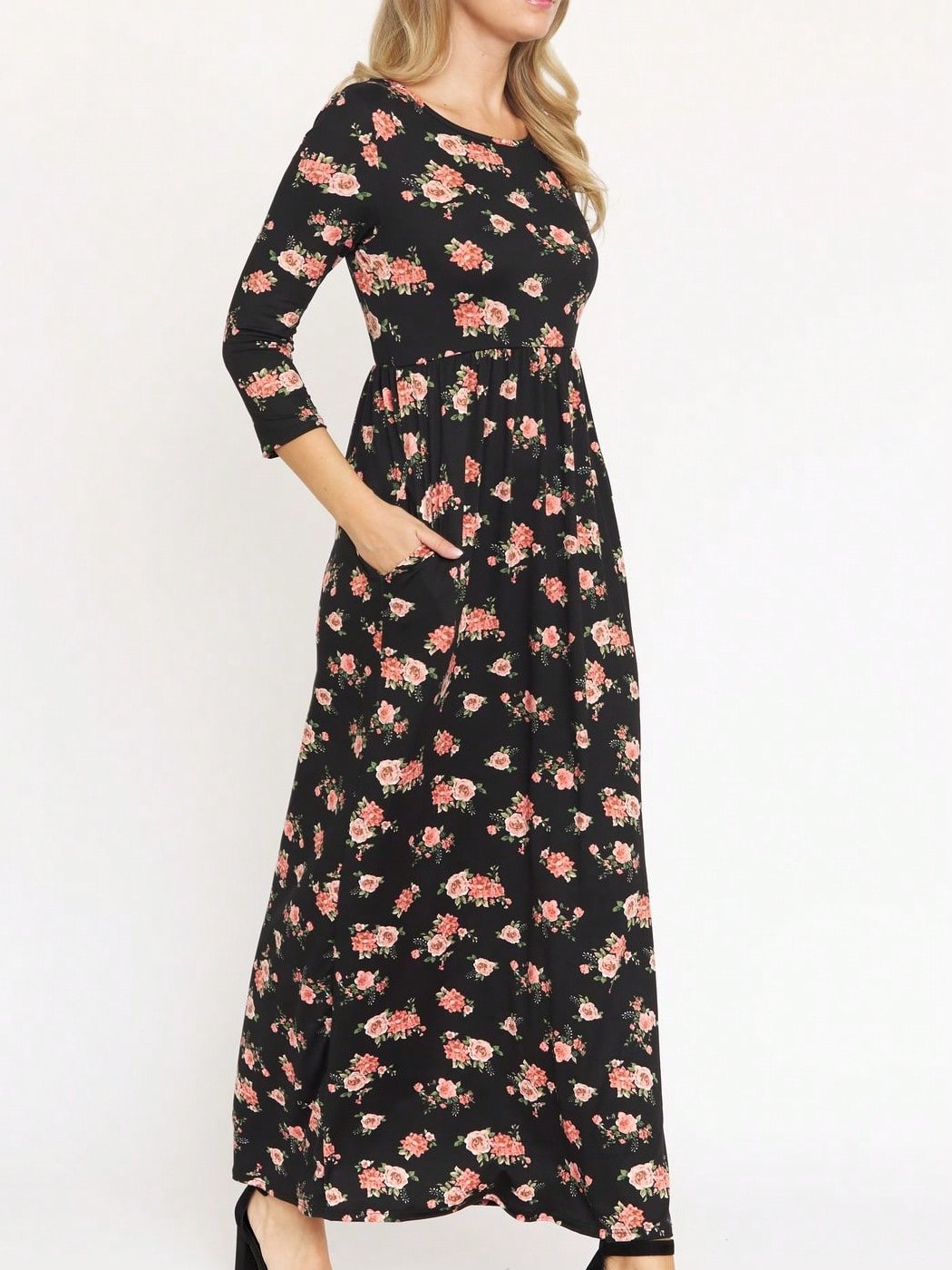 Tiered Tropical Sleeveless Leaves Floral  Maxi Long Woven Dress