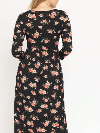 Tiered Tropical Sleeveless Leaves Floral  Maxi Long Woven Dress
