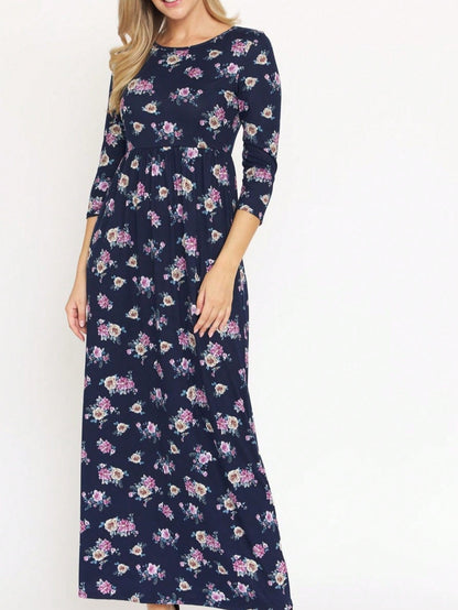Tiered Tropical Sleeveless Leaves Floral  Maxi Long Woven Dress