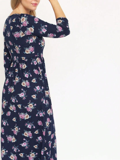 Tiered Tropical Sleeveless Leaves Floral  Maxi Long Woven Dress