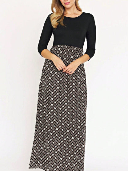 Tiered Tropical Sleeveless Leaves Floral  Maxi Long Woven Dress
