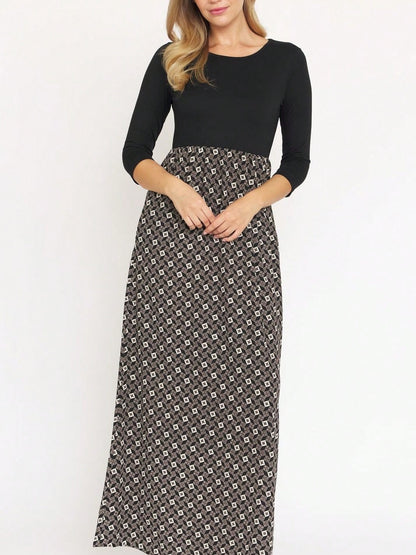 Tiered Tropical Sleeveless Leaves Floral  Maxi Long Woven Dress