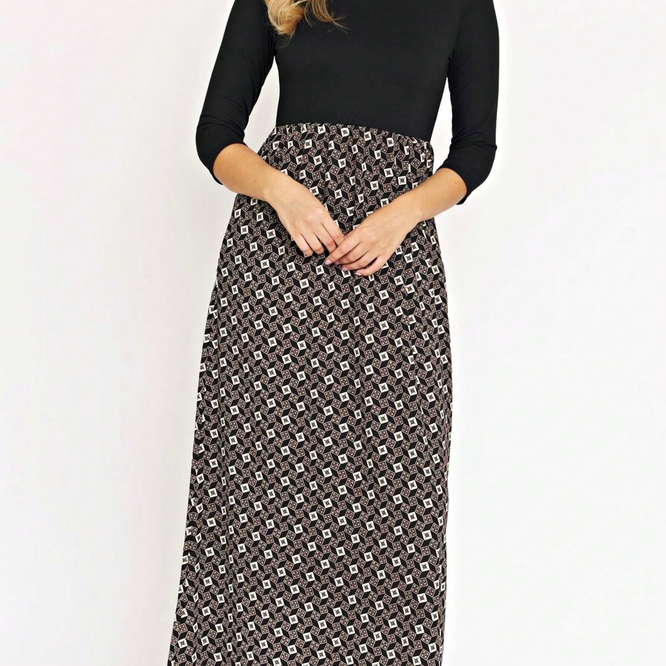 Tiered Tropical Sleeveless Leaves Floral  Maxi Long Woven Dress