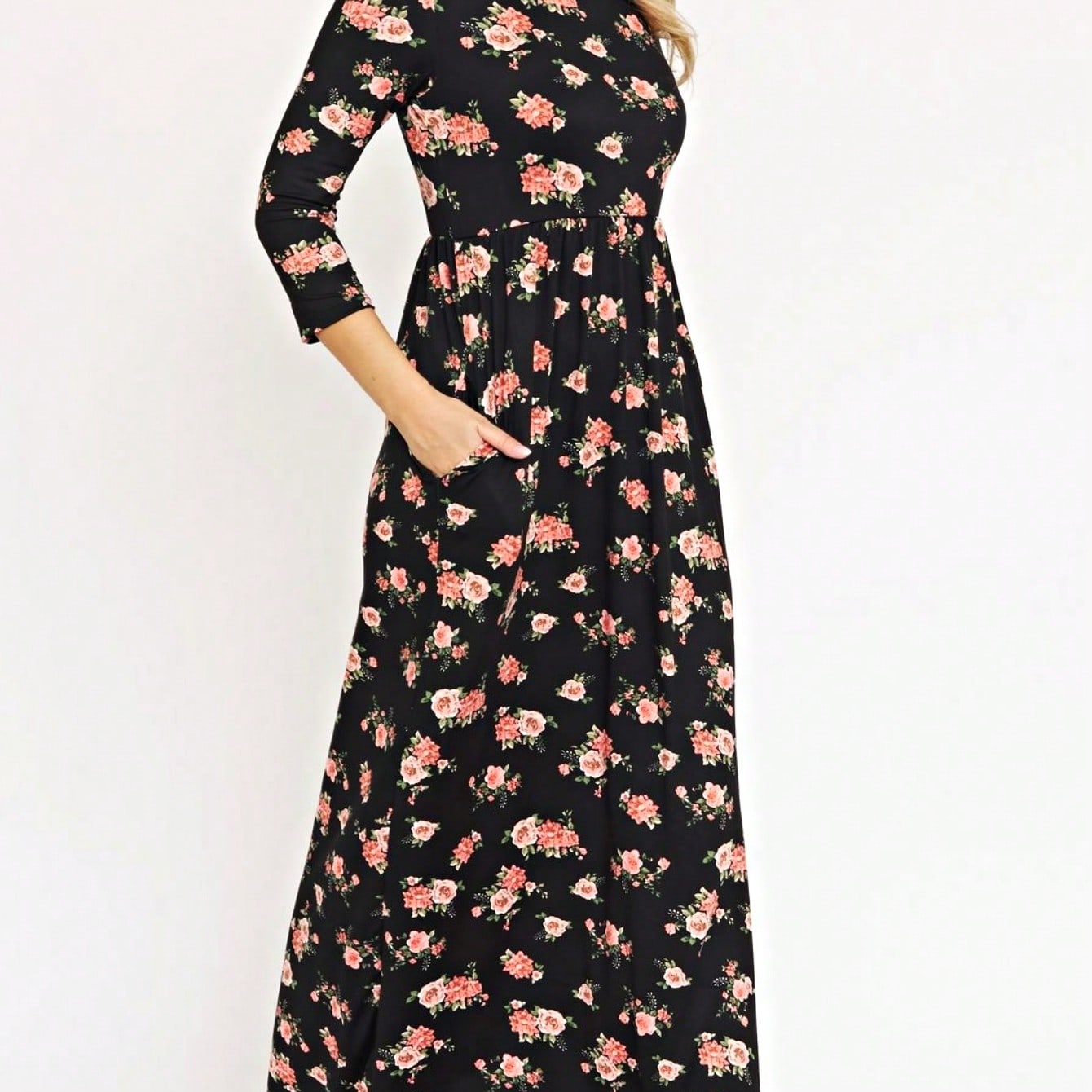Tiered Tropical Sleeveless Leaves Floral  Maxi Long Woven Dress