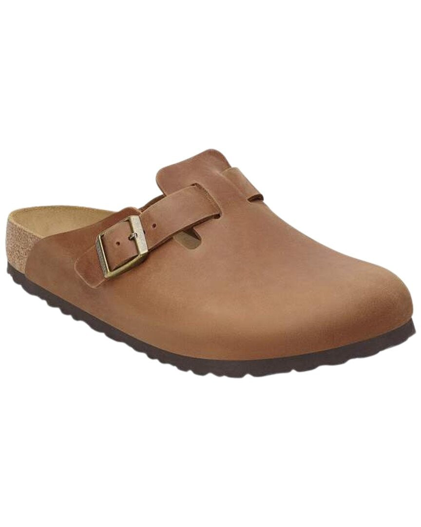 Birkenstock Unisex Boston natural Leather Cognac