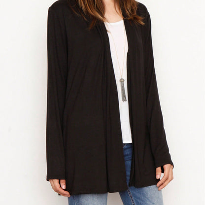 Boho Vintage Stripe Grey Violet Light Weight Three Quarter Sleeve  Knit Slouch Kimono Cardigan