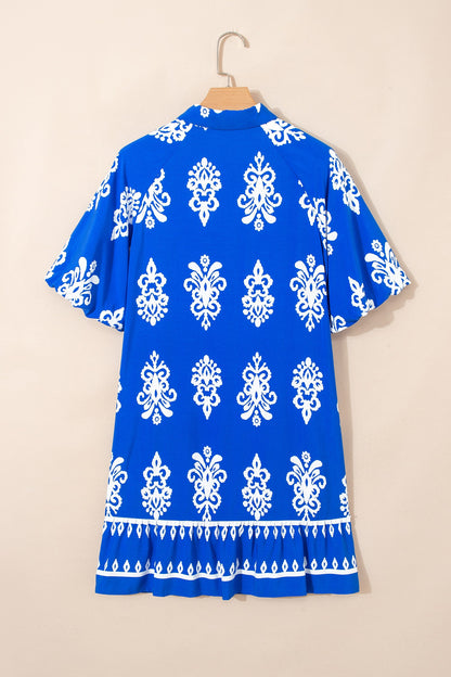 Threaded Pear Halle Puff Sleeve Mini Dress