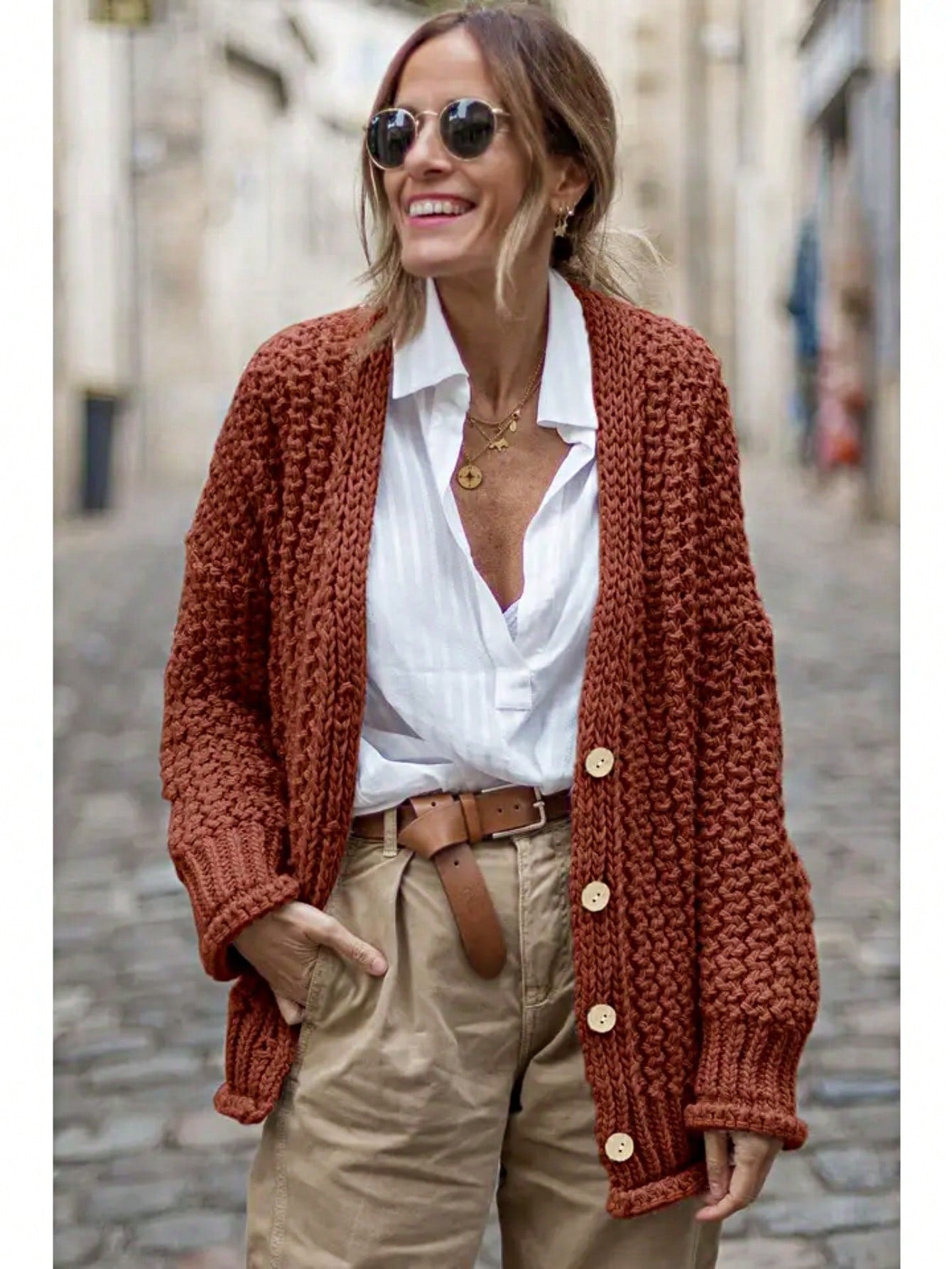 Boho Retro Crochet Knit Hollow Light Weight Dolman Batwing Sleeve Oversized Boyfriend Cardigan
