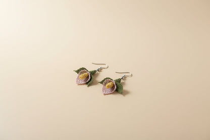 Handmade Floral Dangle Earrings