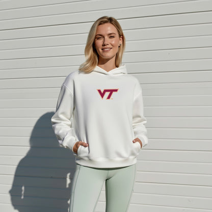 Kadi Women's Oversized Zipper Pocket Hoodie Virginia Tech