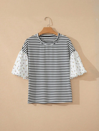 Boho Retro 90's Cotton Mix  Drop Shoulder Stripe Raglan Oversized Side Slit Dolman Shirt Top  Sweatshirt Pullover