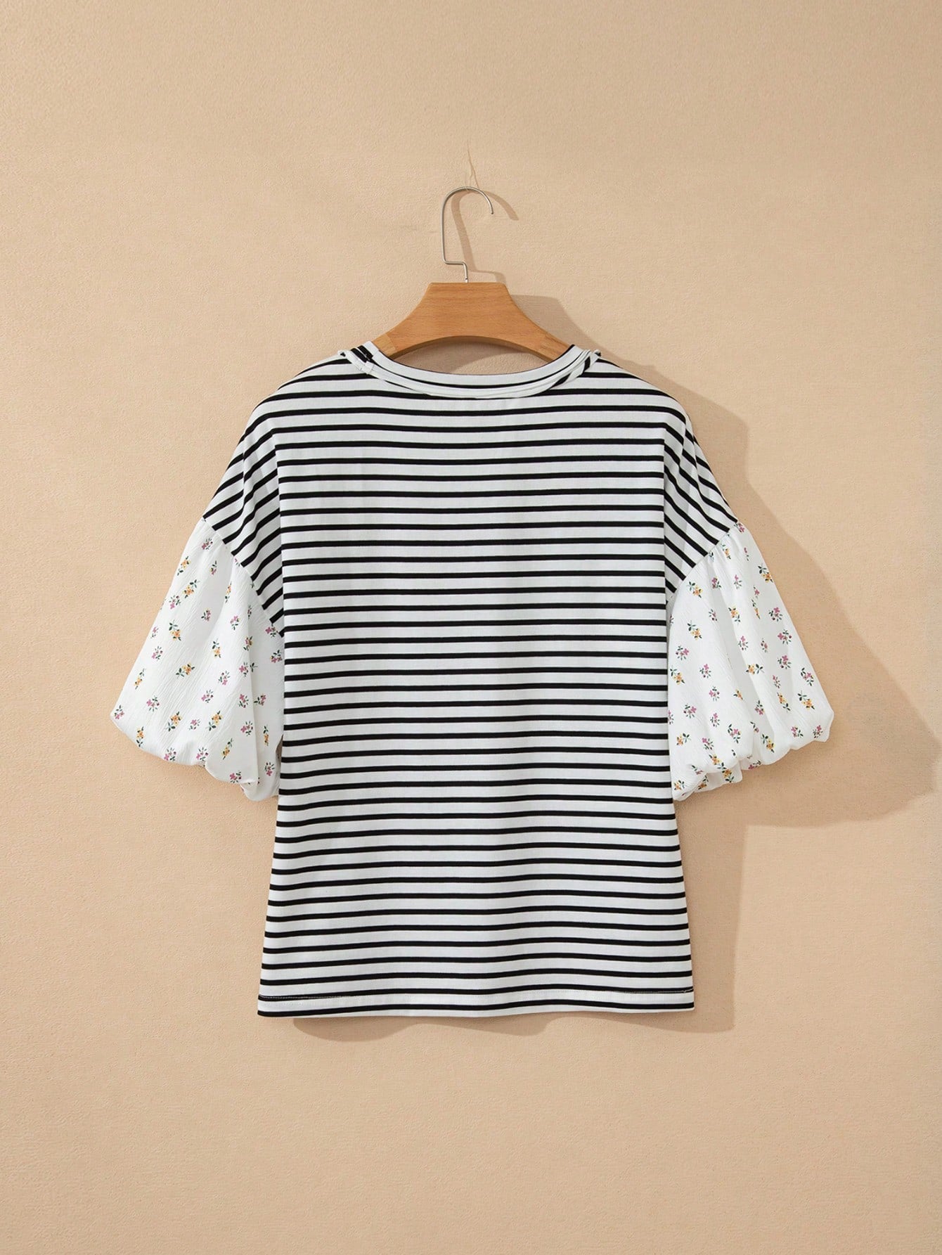 Boho Retro 90's Cotton Mix  Drop Shoulder Stripe Raglan Oversized Side Slit Dolman Shirt Top  Sweatshirt Pullover