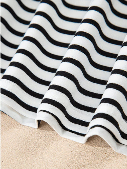 Boho Retro 90's Cotton Mix  Drop Shoulder Stripe Raglan Oversized Side Slit Dolman Shirt Top  Sweatshirt Pullover