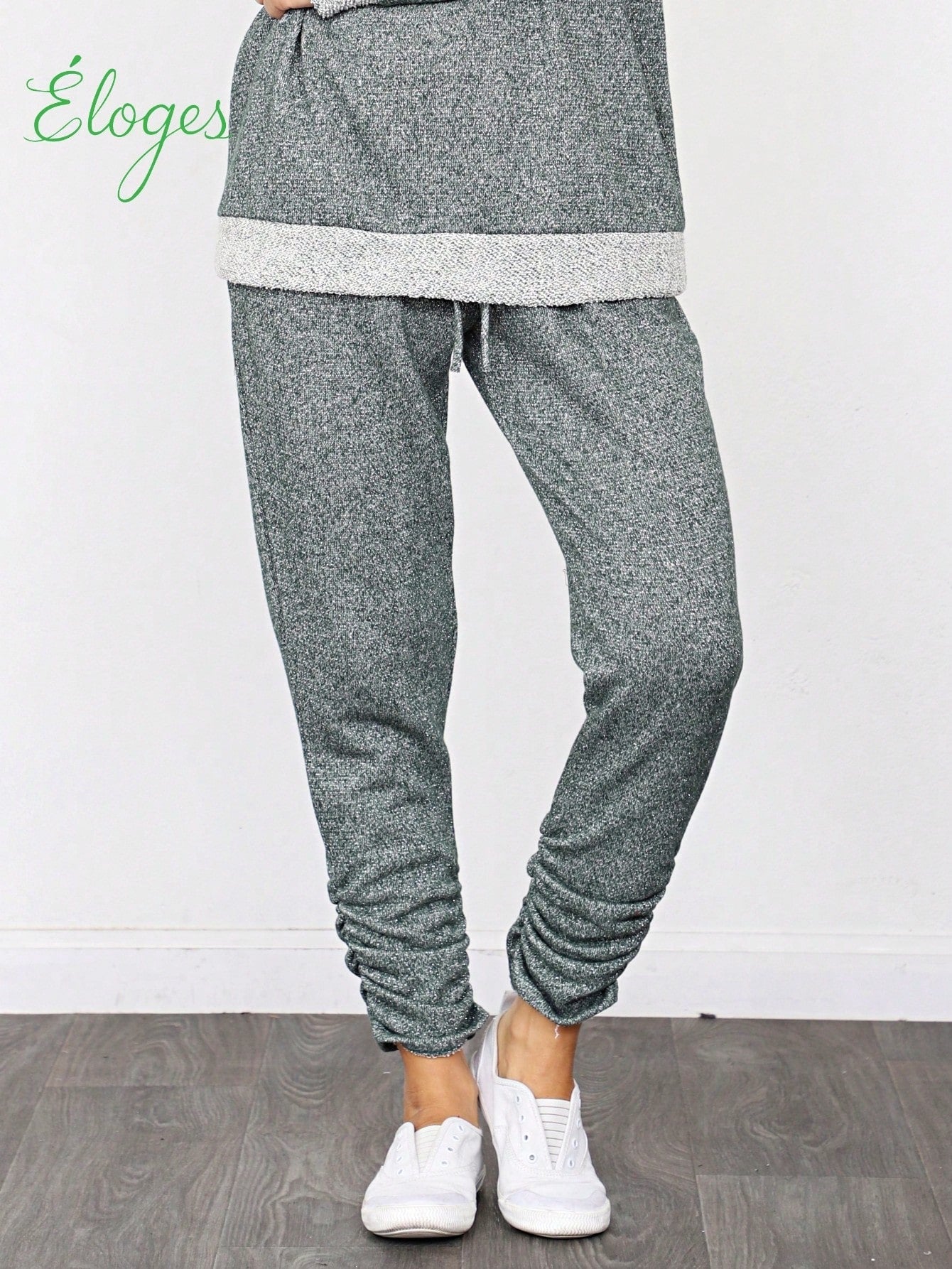 Boho Retro 90's Cloud Tie Dye Pink Blue Grey Shirred Cuff Leg Cropped Jogger Pants With Drawstring