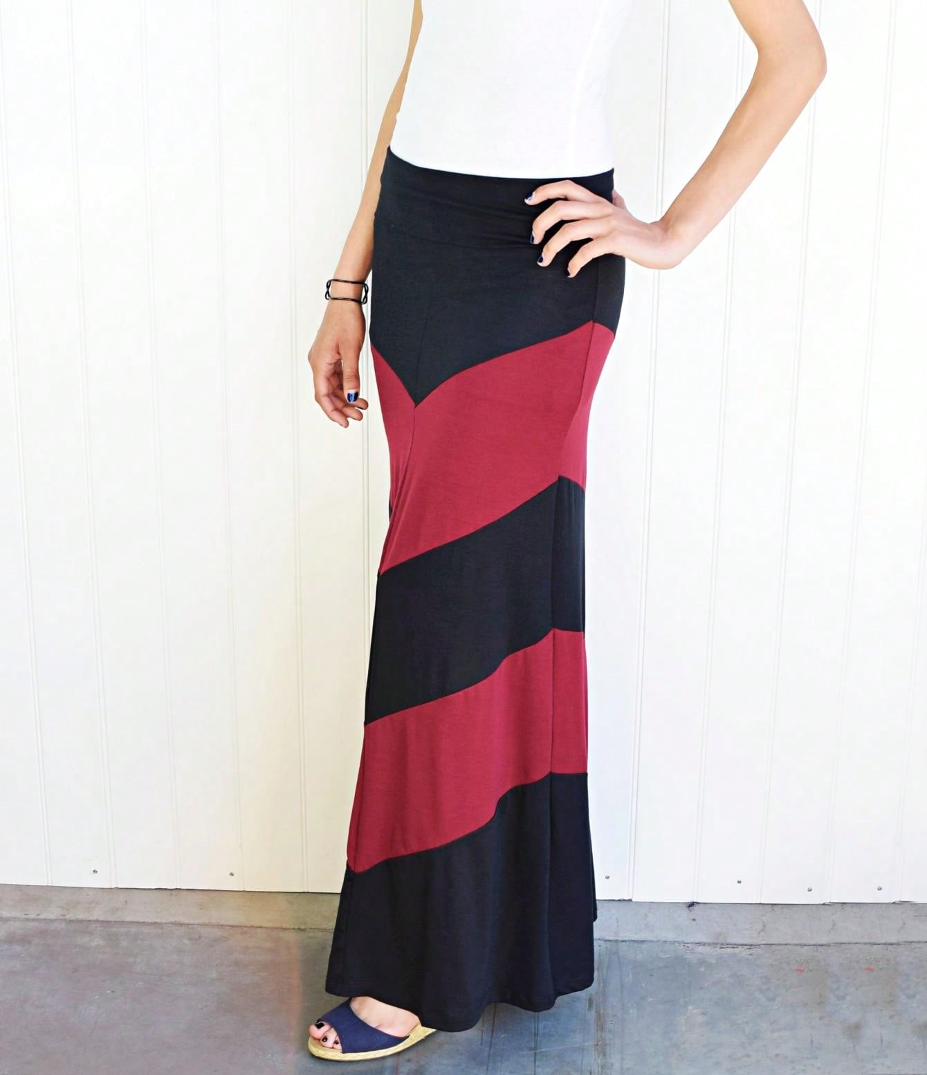 Boho Retro Knee Length Skirt Ditsy Floral