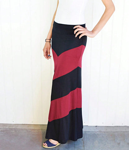 Boho Retro Knee Length Skirt Ditsy Floral