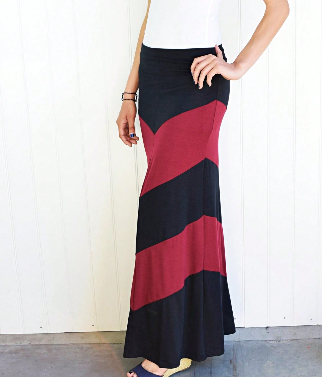 Boho Retro Knee Length Skirt Ditsy Floral