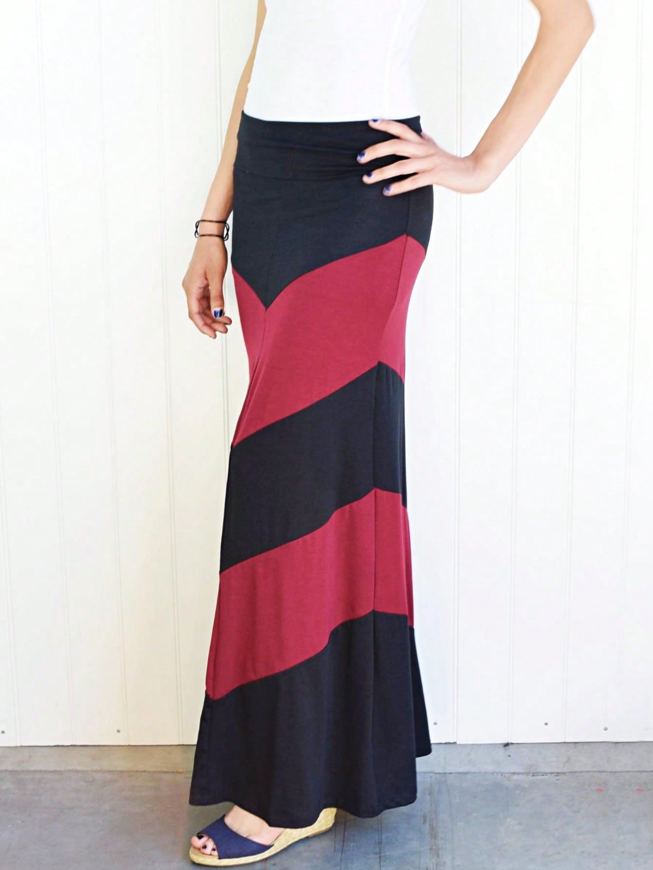 Boho Retro Knee Length Skirt Ditsy Floral