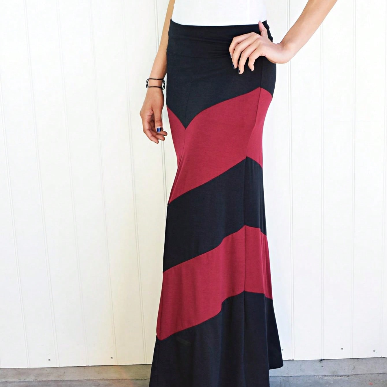 Boho Retro Knee Length Skirt Ditsy Floral