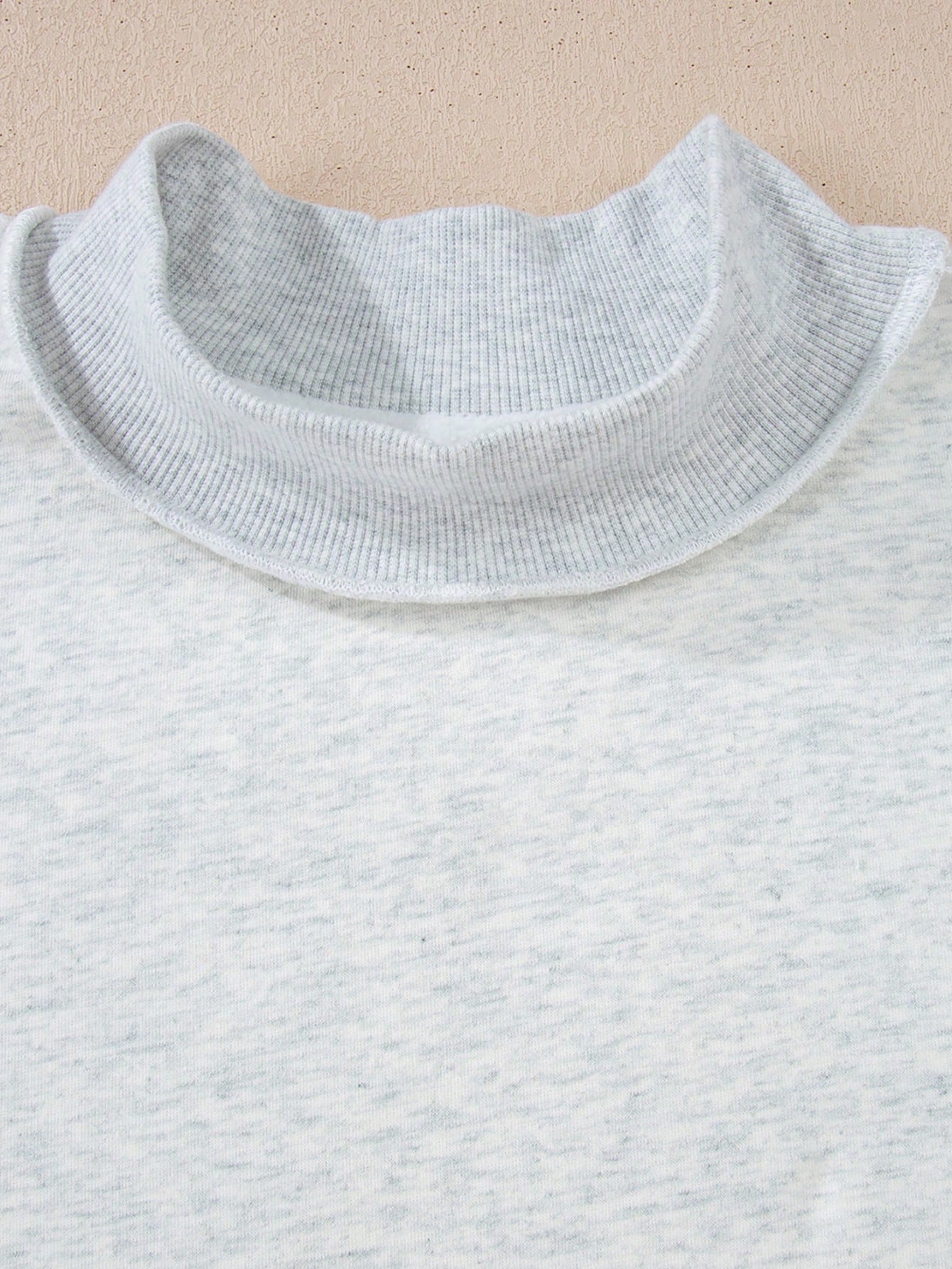 Mock Neck Boho Retro 60's Cotton Drop Shoulder Mock Neck Oversized Mock Neck DolmanTop  SweatShirt