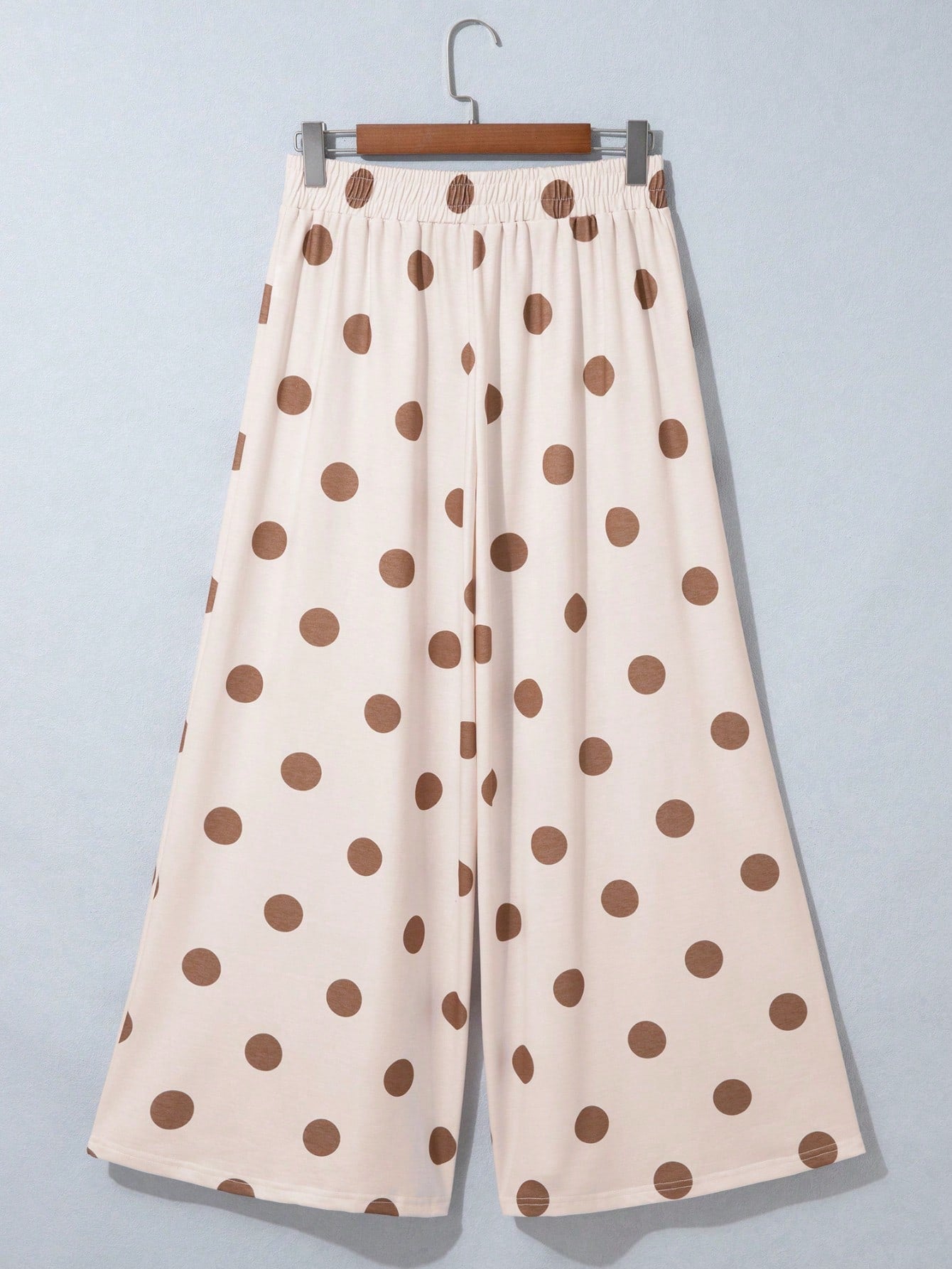Pocket Polka Dot  Wide Leg Lounge Vintage Charcoal Navy Black Sage Log Pants Small To 3 XL Plus