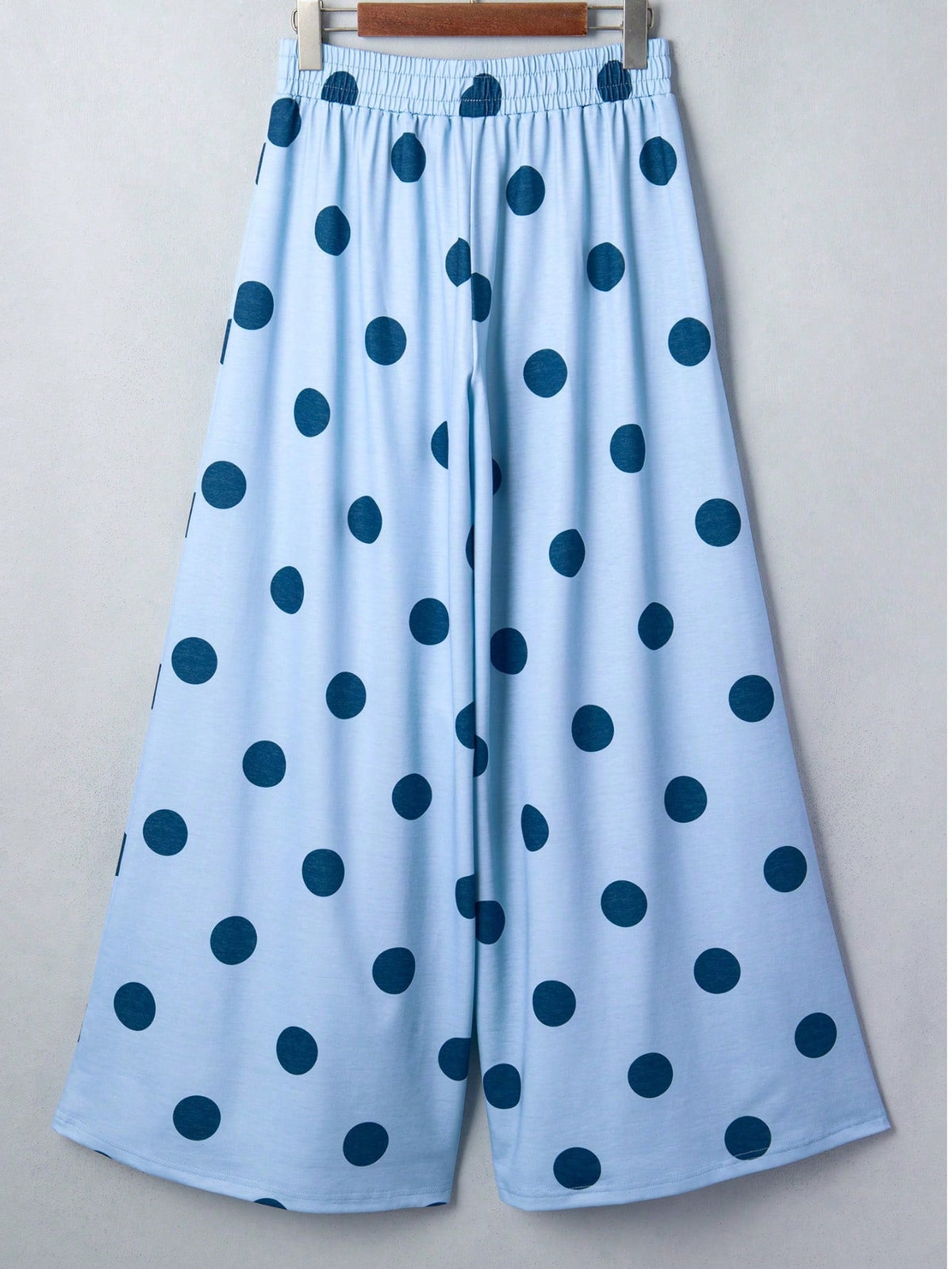 Pocket Polka Dot  Wide Leg Lounge Vintage Charcoal Navy Black Sage Log Pants Small To 3 XL Plus