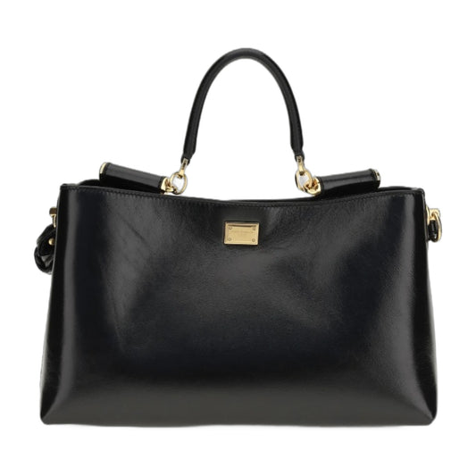 Handbag Vittoria Black Leather