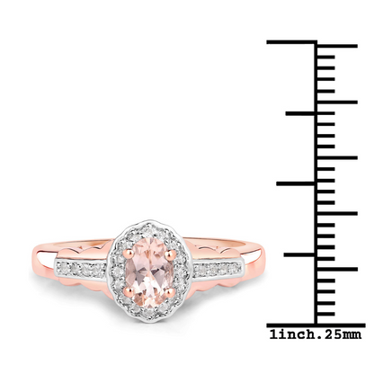 Rose Gold Morganite Jewelry Set
