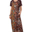 Rust Multicolor Abstract Leaf Print