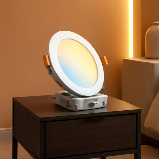 36 Pack 6 Inch 5CCT Ultra-Thin LED Recessed Ceiling Light with Junction Box, 2700K/3000K/3500K/4000K/5000K Selectable, 12W Eqv 110W, Dimmable Can-Killer Downlight, 1050LM Brightness - ETL&FCC