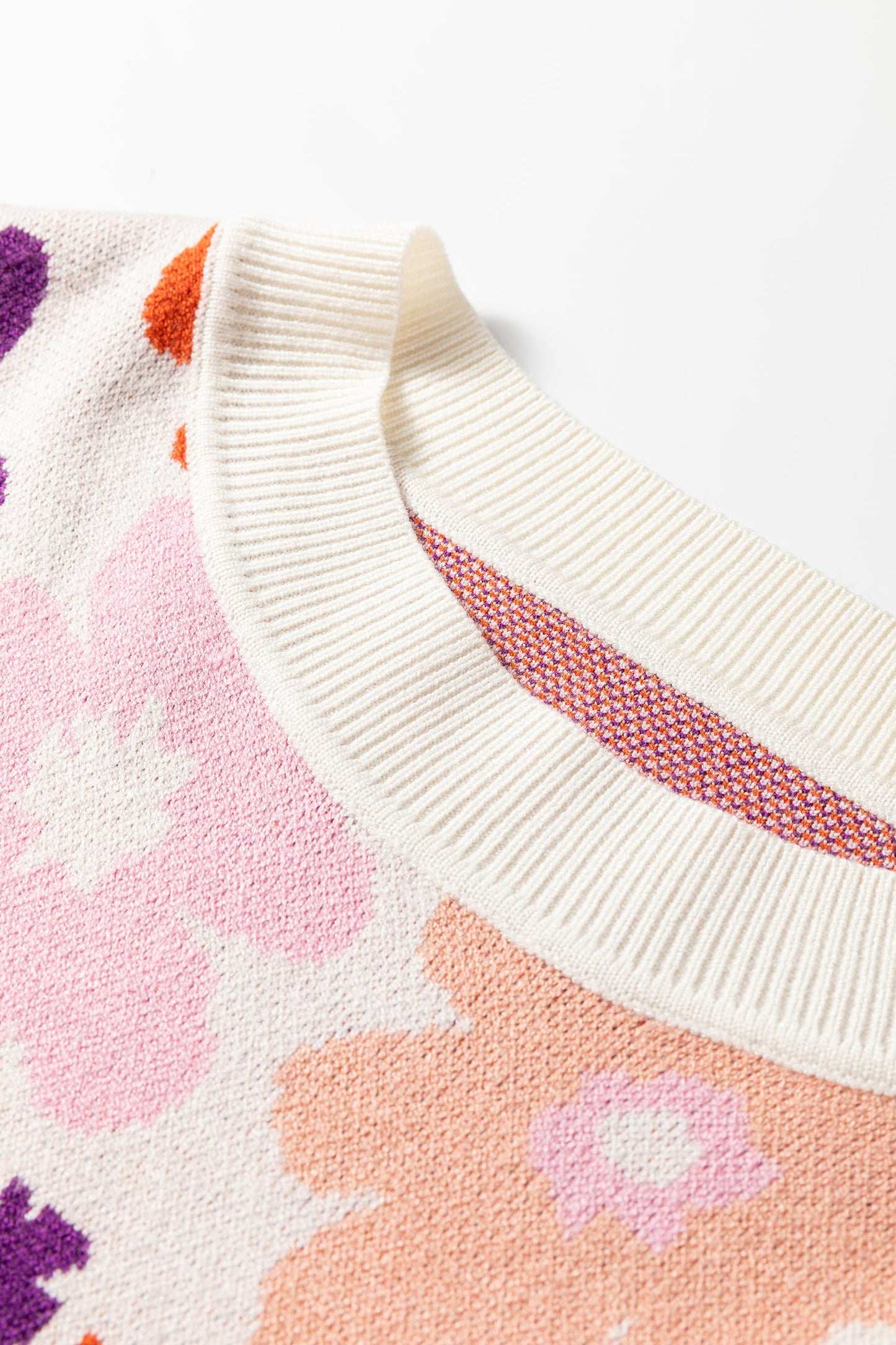 Threaded Pear Jaylani Pattern Drop Shoulder Sweater