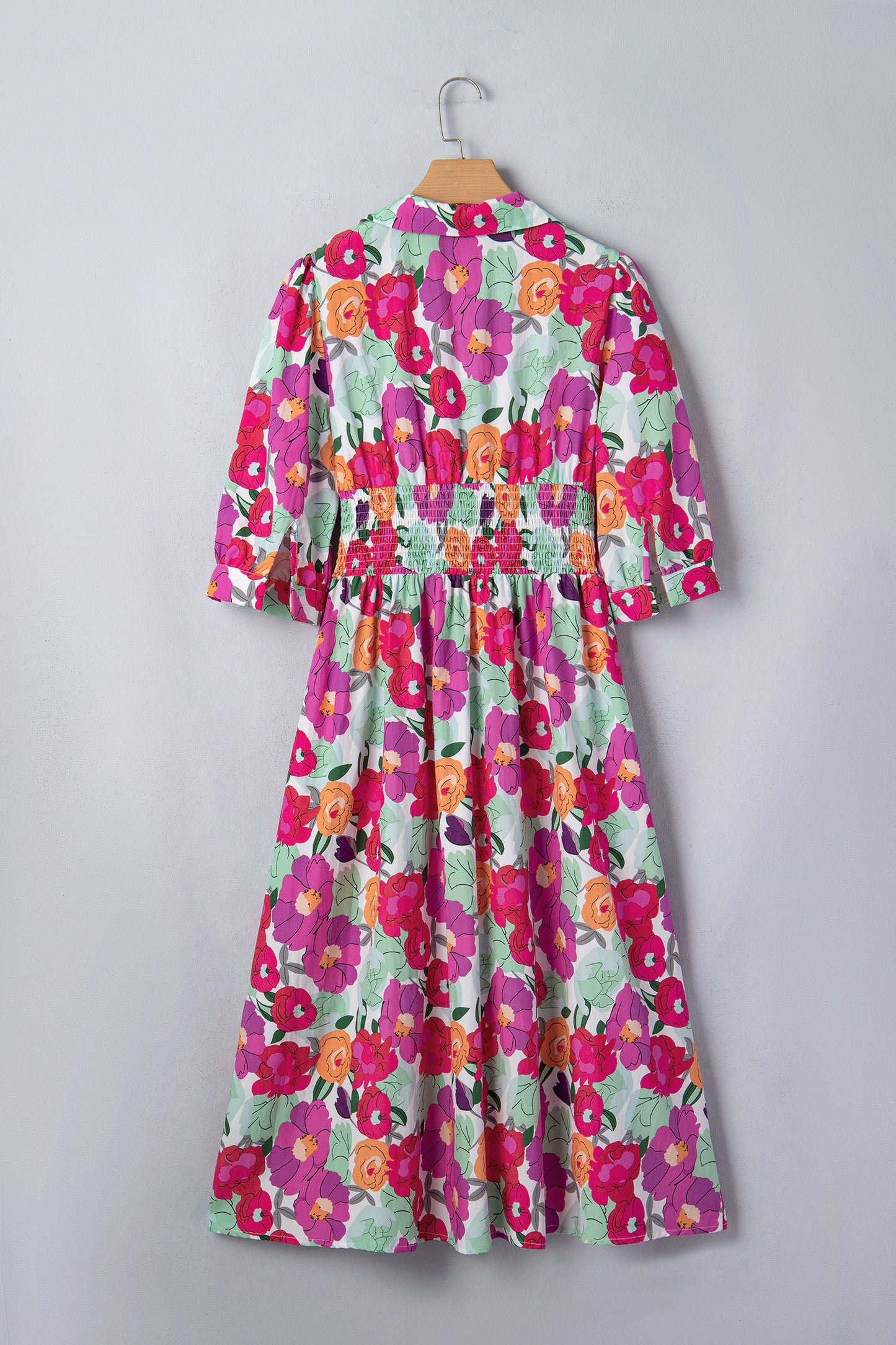 Threaded Pear Lisa Puffy Half Sleeve Dress