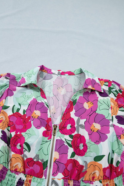 Threaded Pear Lisa Puffy Half Sleeve Dress