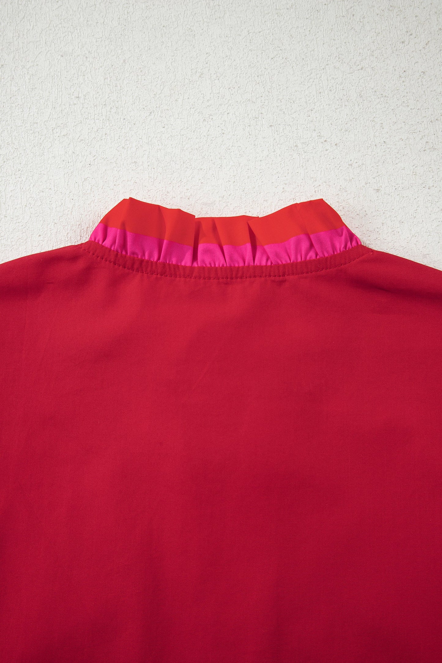 Threaded Pear Luciana Ruffled Short Sleeve Blouse